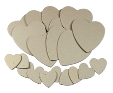 BA228 Die Cut Card Hearts