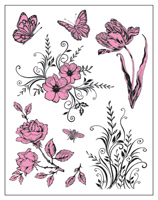 TSMP001<br>Flowers & Butterflies<br>Stamp