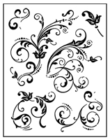 TSMP007<br>Flourishes<br>Stamp